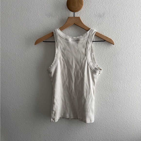 Reformation White Ribbed Tank Top - Picture 4 of 6